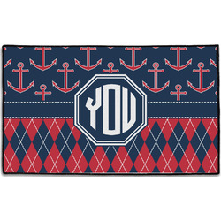 Anchors & Argyle Door Mat - 60"x36" (Personalized)