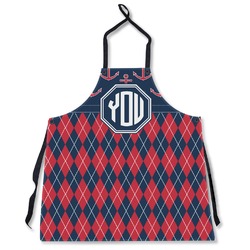 Anchors & Argyle Apron Without Pockets w/ Monogram