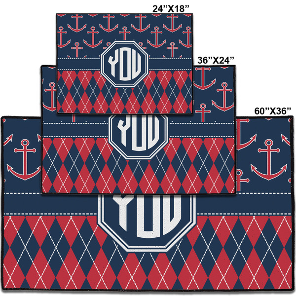 Anchors & Argyle Personalized Door Mat - Group Parent IMF