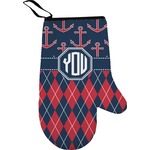 Anchors & Argyle Right Oven Mitt (Personalized)