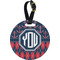 Anchors & Argyle Plastic Luggage Tag - Round (Personalized)