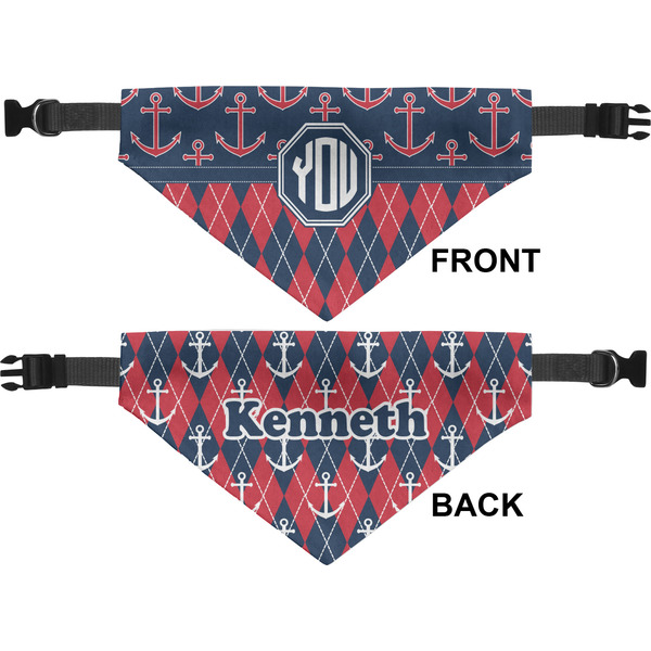Anchors & Argyle Pet Bandana Approval