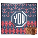 Anchors & Argyle Outdoor Picnic Blanket (Personalized)