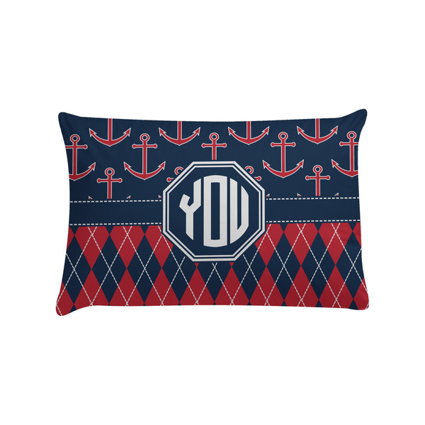 Custom Anchors & Argyle Pillow Case - Standard (Personalized)