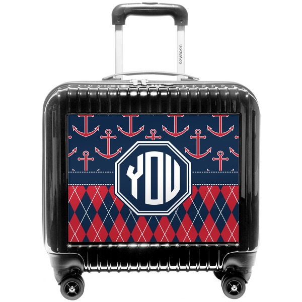 Custom Anchors & Argyle Pilot / Flight Suitcase (Personalized)