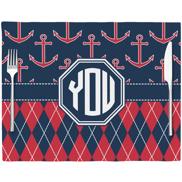 Anchors & Argyle Placemat with Props