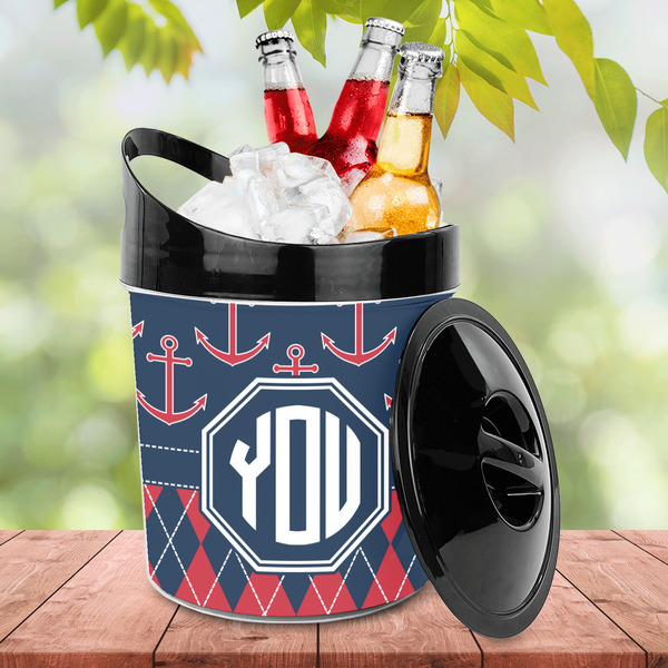 Anchors & Argyle Plastic Ice Bucket - LIFESTYLE