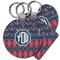 Anchors & Argyle Plastic Keychain (Personalized)