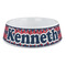 Anchors & Argyle Plastic Dog Bowl - Large (Personalized)