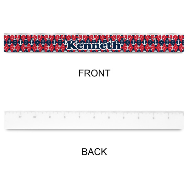 Anchors & Argyle Plastic Ruler - 12" - APPROVAL