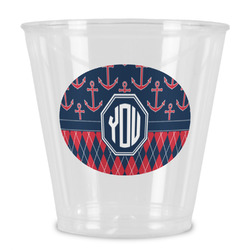Anchors & Argyle Plastic Shot Glass (Personalized)