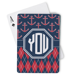 Anchors & Argyle Playing Cards (Personalized)