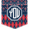 Anchors & Argyle Iron On Faux Pocket (Personalized)