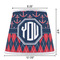 Anchors & Argyle Poly Film Empire Lampshade - Dimensions