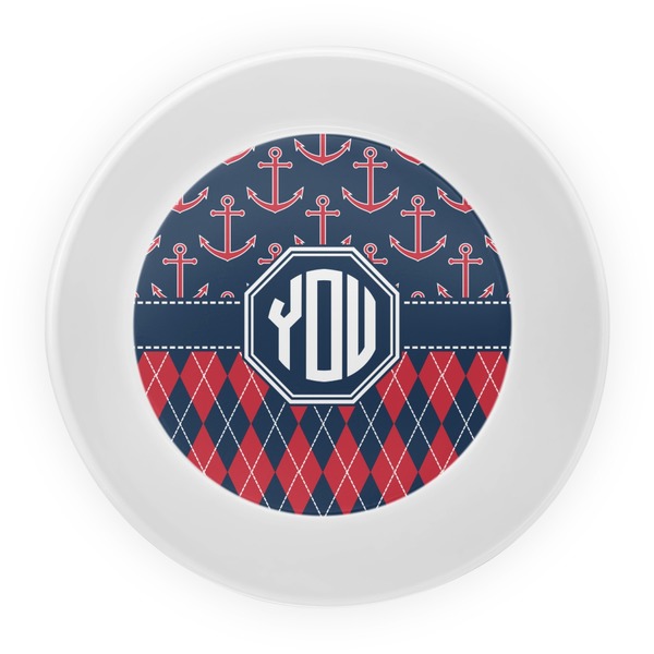 Anchors & Argyle Melamine Bowl - Center