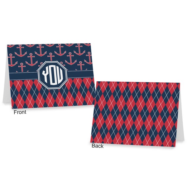 Anchors & Argyle Postcard - Front and Back