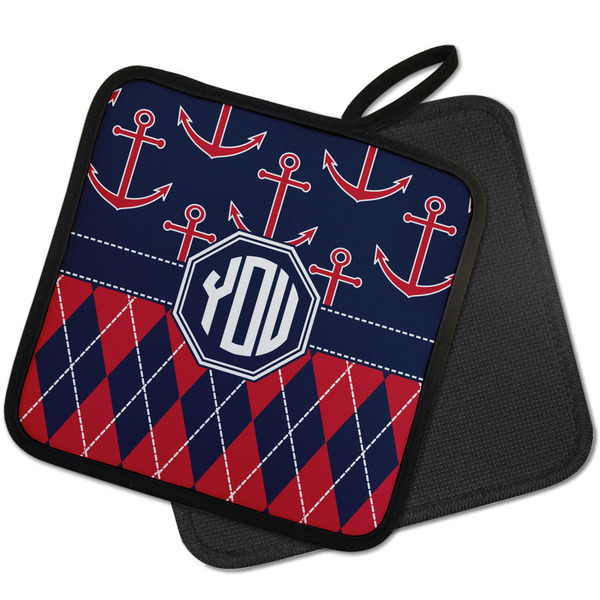 Anchors & Argyle Pot Holders - PARENT MAIN