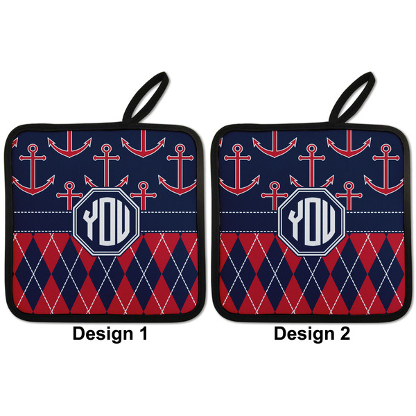 Anchors & Argyle Pot Holders - Set of 2 APPROVAL