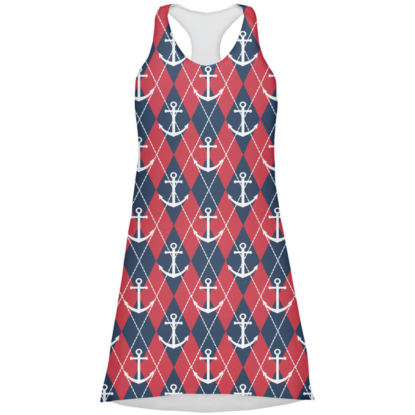 Custom Anchors & Argyle Racerback Dress - Small