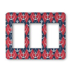 Anchors & Argyle Rocker Style Light Switch Cover - Three Switch