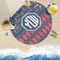 Anchors & Argyle Round Beach Towel Lifestyle