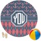 Anchors & Argyle Round Beach Towel (Personalized)