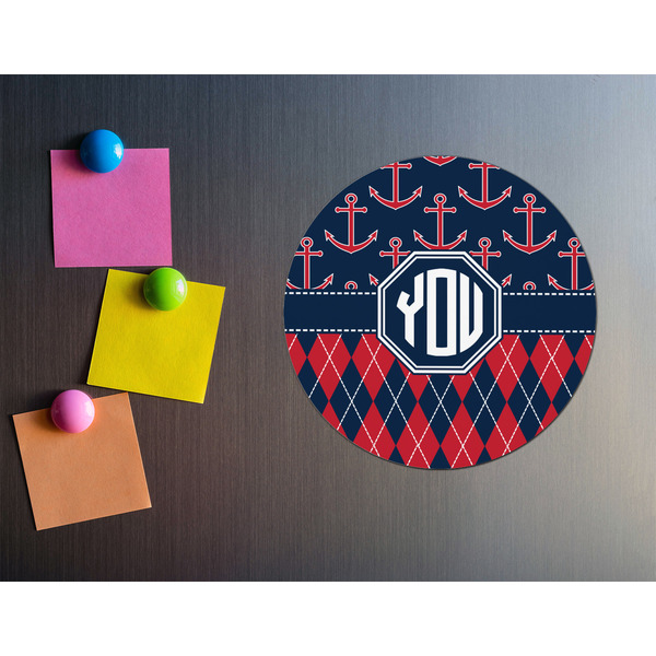 Anchors & Argyle Round Fridge Magnet - LIFESTYLE