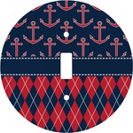 Anchors & Argyle Round Light Switch Cover