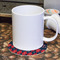 Anchors & Argyle Round Paper Coaster - With Mug