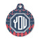 Anchors & Argyle Round Pet ID Tag - Small (Personalized)