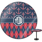Anchors & Argyle Round Table - 30" (Personalized)