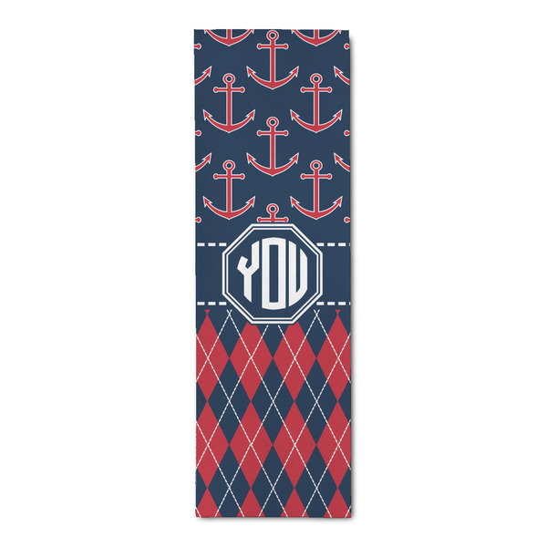 Custom Anchors & Argyle Runner Rug - 2.5'x8' w/ Monograms