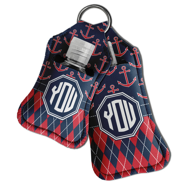 Anchors & Argyle Sanitizer Holder Keychain - Both in Case (PARENT)
