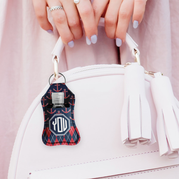 Anchors & Argyle Sanitizer Holder Keychain - Small (LIFESTYLE)