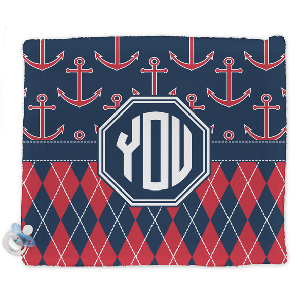 Custom Anchors & Argyle Security Blanket (Personalized)