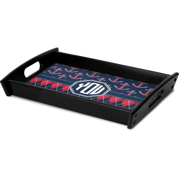 Anchors & Argyle Serving Tray Black - Corner