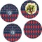 Anchors & Argyle Set of Lunch / Dinner Plates