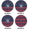 Anchors & Argyle Set of Lunch / Dinner Plates (Approval)