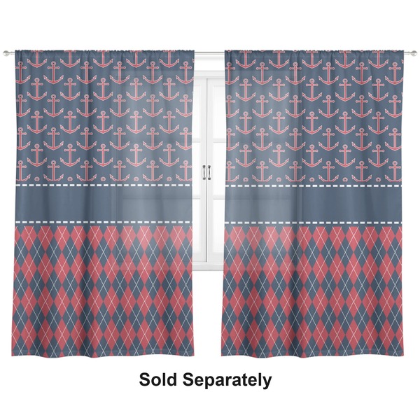 Anchors & Argyle Sheer Curtains
