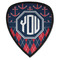 Anchors & Argyle Iron on Shield Patch A w/ Monogram