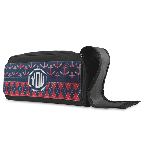 Anchors & Argyle Shoe Bags - ANGLE (Open)