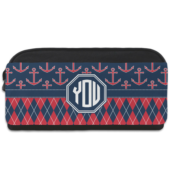 Custom Anchors & Argyle Shoe Bag (Personalized)