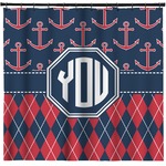 Anchors & Argyle Shower Curtain - Custom Size (Personalized)