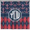 Anchors & Argyle Shower Curtain - Custom Size (Personalized)