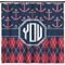 Anchors & Argyle Shower Curtain - 71" x 74" (Personalized)