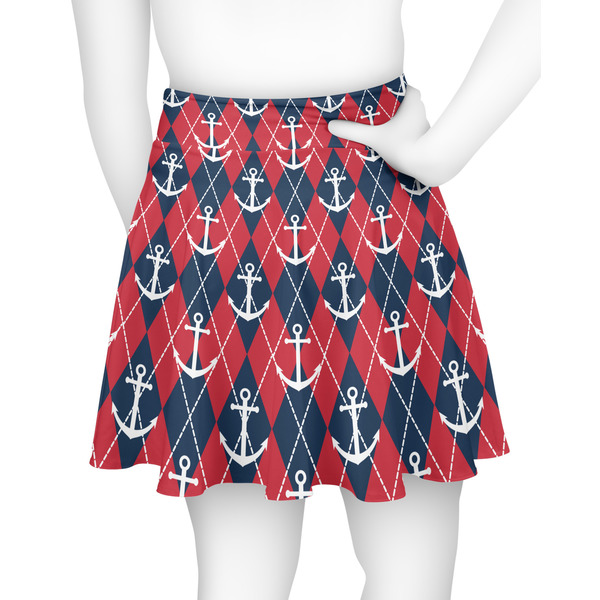 Anchors & Argyle Skater Skirt - Back