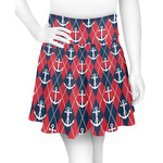 Anchors & Argyle Skater Skirt - Small