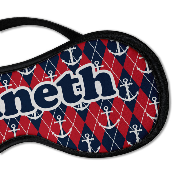 Anchors & Argyle Sleeping Eye Mask - DETAIL Large