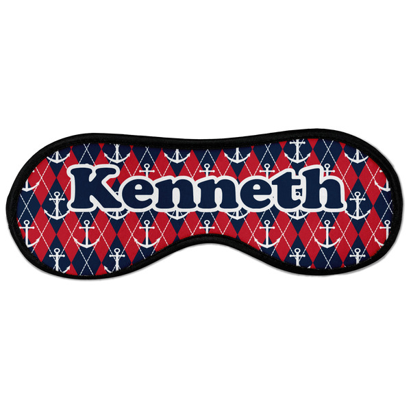 Anchors & Argyle Sleeping Eye Mask - Front Large