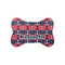 Anchors & Argyle Bone Shaped Dog Food Mat (Small) (Personalized)